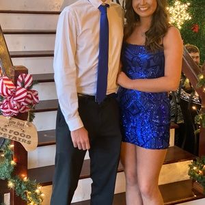 Royal Blue Lucy in the Sky Dress Large